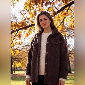NWT 32 Degree Heat Fleece Jacket Women Size M/L Color Brown